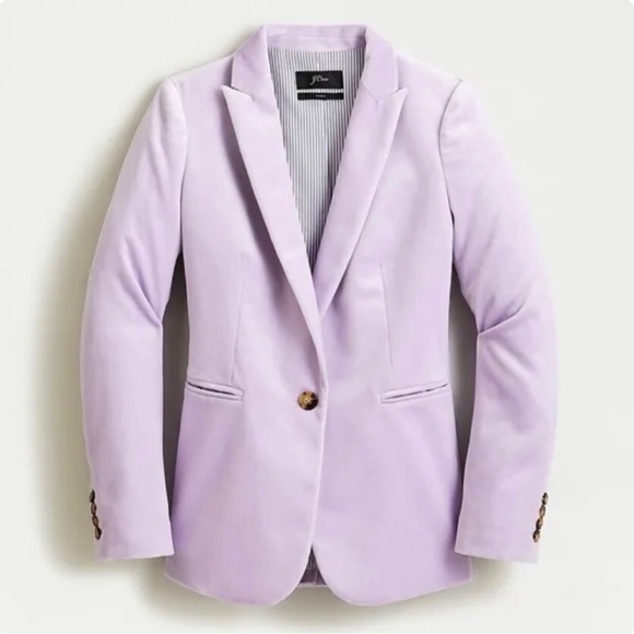 J. Crew Parke Velvet Blazer Smoky Wisteria NWT